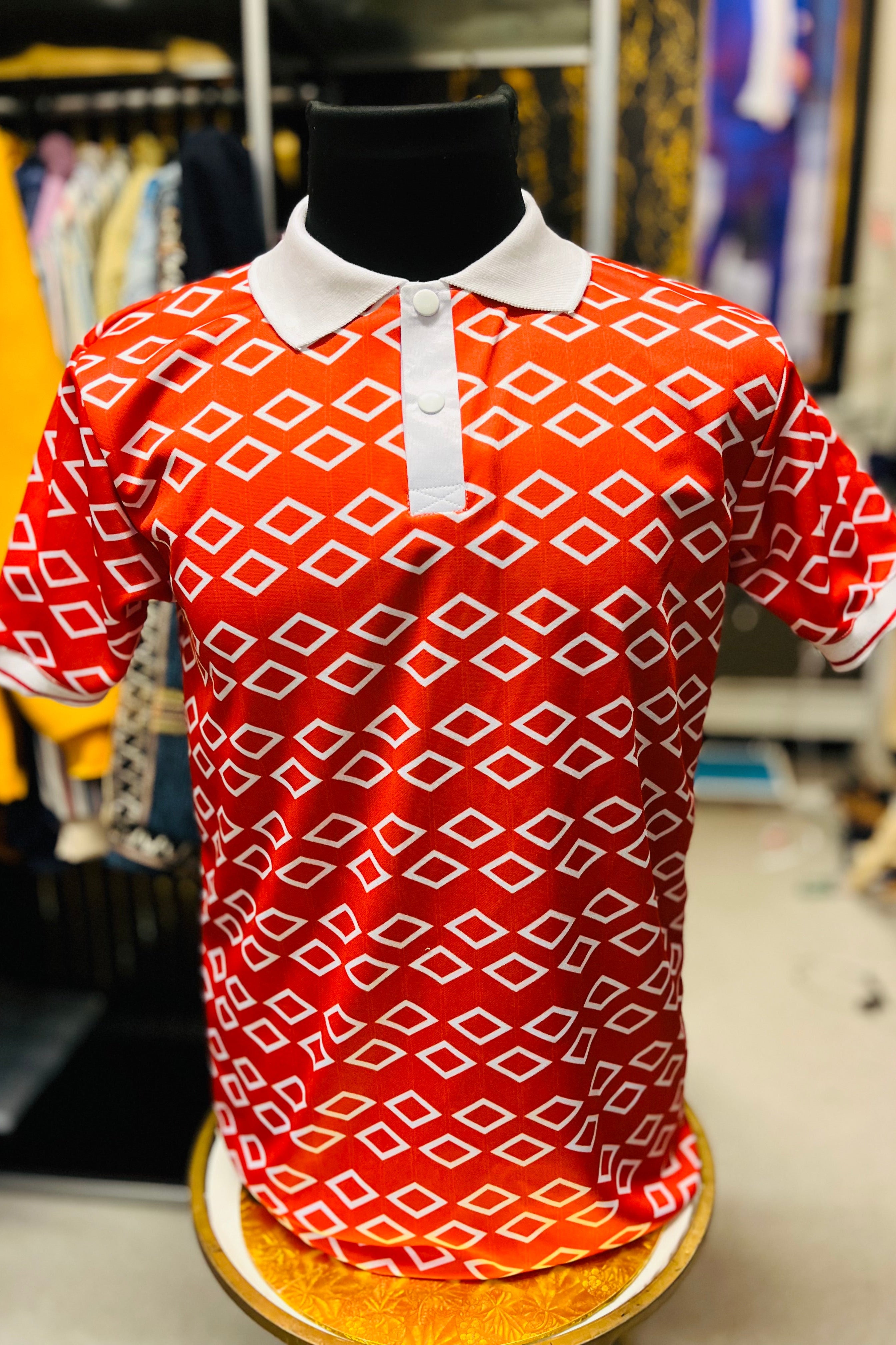 Heritage Grid Golf Polo Shirt